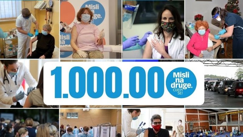 Više od milijun ljudi ili 30 posto odraslih primilo prvu dozu cjepiva